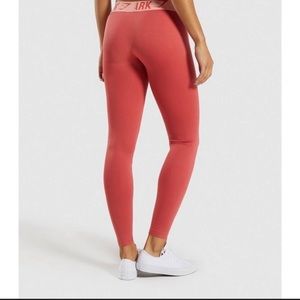 Gymshark Fit Seamless Leggings Moroccan Brick Coral Pink Low Rise Workout Size S